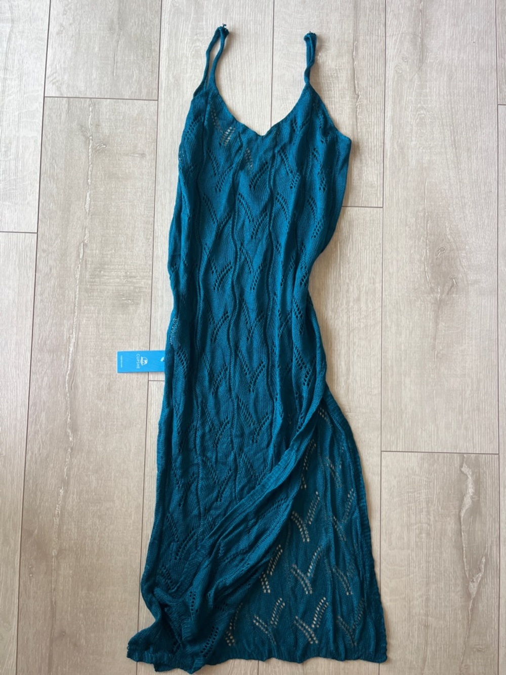 NWT CUPSHE COBALT BLUE SWIM COVER UP DRESS SIZE M NEVER WORN PRISTINE PERFECT